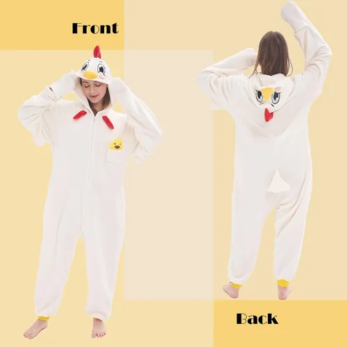 Vista 3 de NEWCOSPLAY Unisex Adult Onesie Pajamas Animal One Piece Costume Cosplay Sleepwear