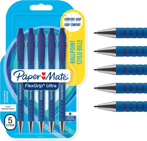 Vista 10 de Paper Mate Flexgrip Ultra RT - Bolígrafo retráctil (punta media, 1mm) paquete de de 2