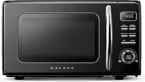 Vista 2 de Galanz Horno microondas retro + placa eléctrica Elite Gourmet