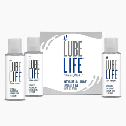 Vista 13 de LubeLife - Lubricante personal a base de agua con sabor a melocotón y crema de Anal Delight, lubricante seguro para juguetes para hombres, mujeres