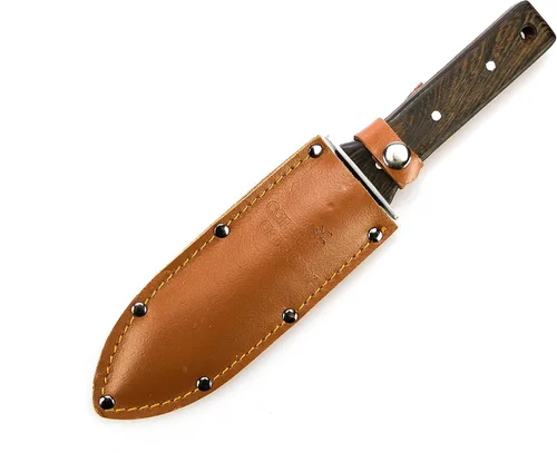 Vista 7 de Hori Hori - Cuchillo japonés de jardinería prémium - Cuchillos de jardín de espiga completa con funda de cuero