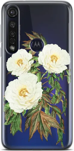 Vista 12 de Mertak Funda de teléfono compatible con Motorola Edge + Moto G9 G8 Plus G7 Play Power Z4 Otoño Ligero TPU Flexible Diseño Delgado Rosas Flores