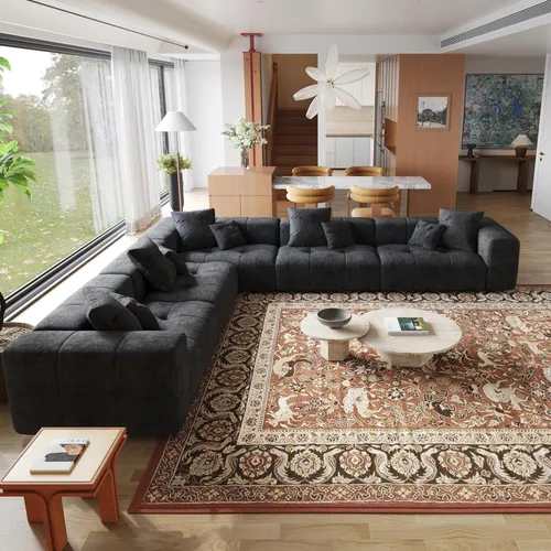 Vista 17 de JACH Sofás seccionales de 2 plazas, sofá moderno de oficina, sofá modular de dos plazas, sofá cama acogedor para apartamento, dormitorio, sala