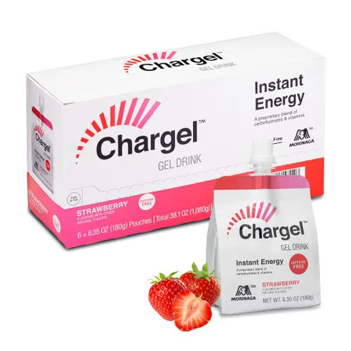 Vista 9 de Chargel Manzana, gel energético instantáneo sin cafeína, para correr, ciclismo, entrenamiento, senderismo esencial para mujeres y hombres, regalos
