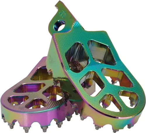Vista 5 de JFG RACING Estriberas para Moto de Cross Estriberas de Motocicleta Pedales de Apoyo CNC Para CRF150R 07-23 CRF250R 04-23 CRF450R 02-23 CRF250L 12-21