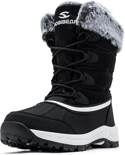Vista 14 de HOBIBEAR - Botas de nieve de invierno para mujer Aw5778/Negro