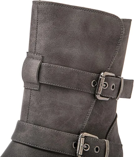 Vista 8 de GLOBALWIN Women's Fur Boots Fashion Combat Ankle Boots For Women