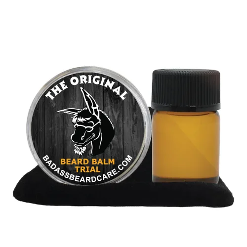 Vista 11 de Badass Beard Care Paquete de prueba de aceite y bálsamo para barba para hombres, Havana Haze, ingredientes naturales, mantiene la barba y el bigote