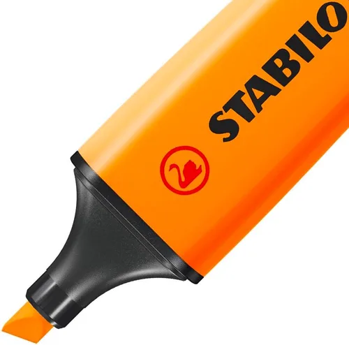 Vista 2 de Resaltador STABILO BOSS ORIGINAL - Paquete de 10 unidades, color naranja