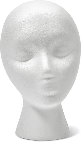 Vista 10 de FloraCraft SmoothFōM - Cabeza sin rostro de 5.8 x 6.8 x 9.8 pulgadas, color blanco