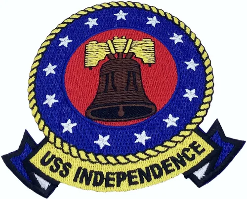Vista 2 de Parche USS Independence CV-62 Respaldo de plástico