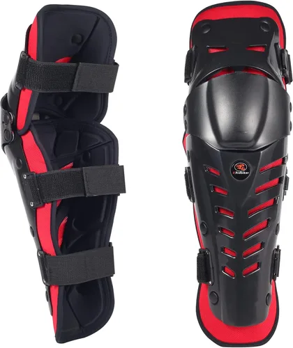 Vista 10 de Protectores de rodilla y espinilla para motocicleta, protección de pierna larga a prueba de choques, protección de rodilla para motocicleta doblable