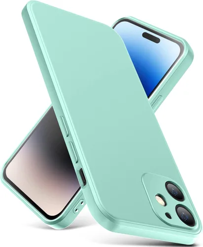 Vista 14 de Funda para iPhone 12 Mini, funda delgada de silicona líquida, a prueba de golpes, funda delgada para iPhone 12 Mini, funda protectora de cámara