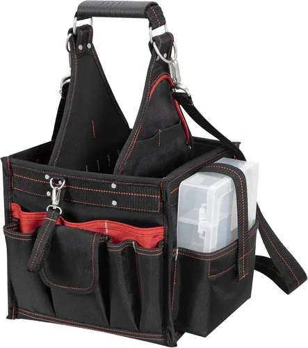 Vista 2 de Hultafors Work Gear HT5582 - Portaherramientas eléctrica/de mantenimiento, 23 bolsillos, bolsa de herramientas de poliéster balístico resistente