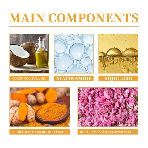Vista 5 de Axnzp Limpiador facial de cúrcuma, limpieza profunda, exfoliante brillante, lavado facial de cúrcuma con cepillo para todas las mujeres.