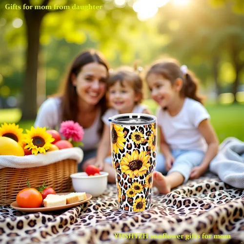 Vista 8 de Vaso aislado con tapa, tazas de café de viaje de acero inoxidable, regalos de girasol para mujeres, mamá, papá, taza para beber el día del juego