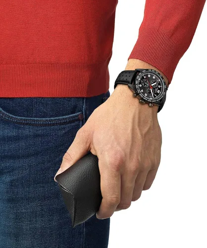 Vista 2 de Tissot PRS516 GTS QTZ CHR PVD LTH BK Arab Negro