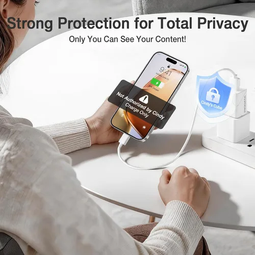 Vista 6 de iXflash Cube - Copia de seguridad automática de fotos mientras se carga, unidad flash USB de 128 GB para iPhone y iPad, Apple MFi USB 3.2 tipo A