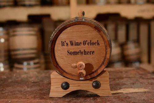 Vista 2 de Barril de whisky personalizado (2 litros) - Barril de vino personalizado - Barril de roble grabado