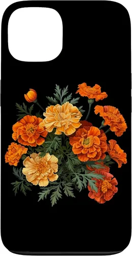 Vista 7 de Funda para iPhone 17 con diseño de flores de caléndula del mes de nacimiento