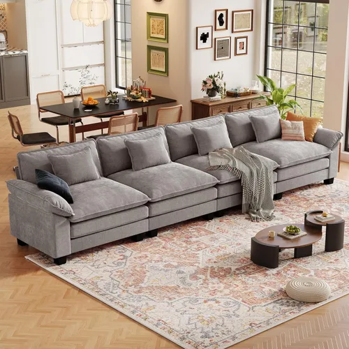 Vista 39 de CDCASA Silla de acento de gran tamaño de 50'' con otomana Asiento extra ancho y profundo estilo sofá nube para sala de estar, dormitorio, rincón