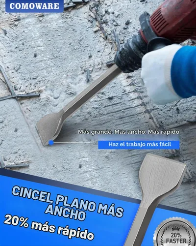 Vista 5 de COMOWARE Juego de brocas de martillo giratorio y cinceles, herramienta de agujero de mampostería de hormigón SDS Plus, 17 piezas con estuche
