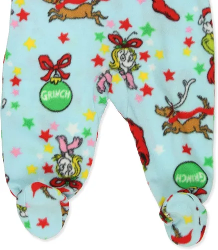 Vista 4 de Dr. Seuss The Grinch Characters - Pijama para bebé con pies