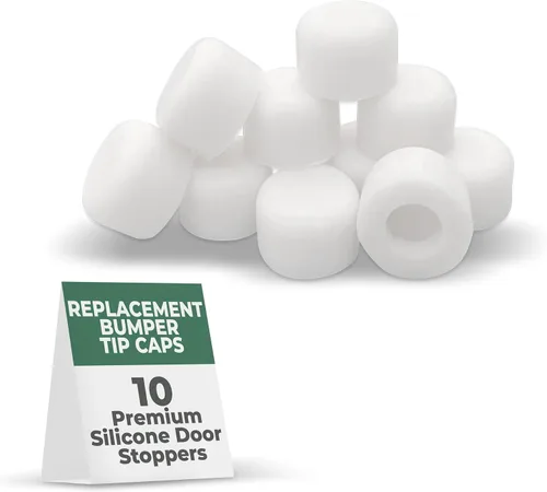 Vista 11 de Renovators Supply Manufacturing Punta de silicona para tope de puerta, 5/8 pulgadas, color almendra, puntas de tapón de silicona premium, 10 tapas