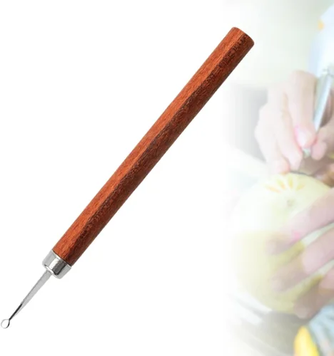 Vista 6 de Herramienta de escultura de cerámica, accesorios para adornar alimentos, multifunción, madera, simple, con cuchillo de tallar, herramienta