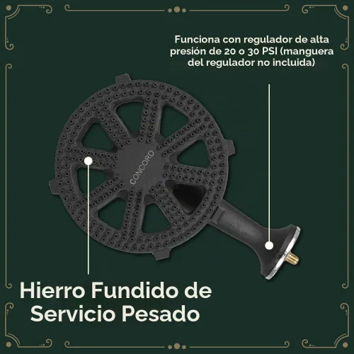 Vista 3 de Concord Banjo, cabezal de quemador de 10 pulgadas
