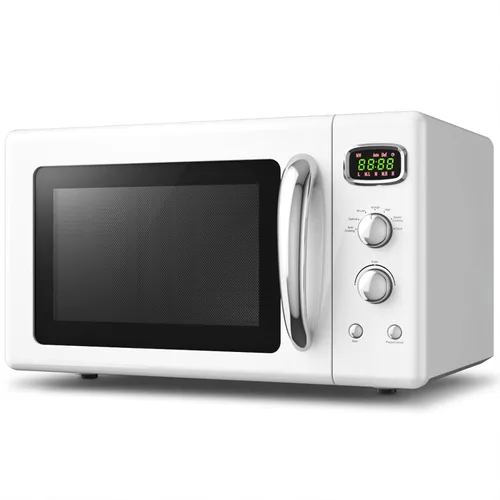 Vista 12 de Moccha Retro - Horno microondas para encimera, pantalla LED, 0.7 pies Crema