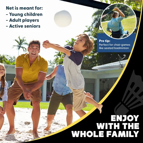 Vista 6 de Boulder Portable Badminton Pickleball Net - Foldable/Extendable Poles for Multiple Sports Heights (UP to 5 ft) - Ideal for Tennis, Pickleball