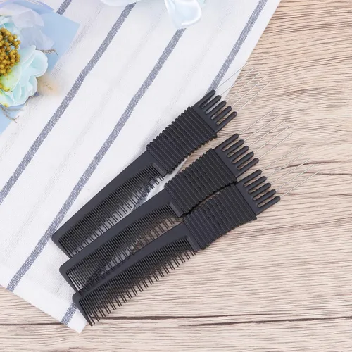 Vista 3 de Peinetas para el cabello - Fibra de carbono estática -cola Peines Herramientas para el cabello para estilos finos
