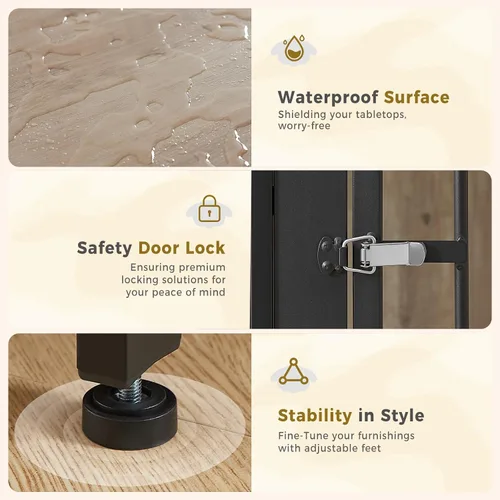 Vista 6 de Lyromix Mueble apilable para perros de 43 pulgadas, para razas grandes con habitaciones dobles, jaula de madera para perros, perrera resistente