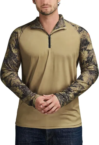 Vista 3 de Rodeel Men's Running Hiking Shirts 14 Zip UPF 50+ Sun Protection Long Sleeve Shirt