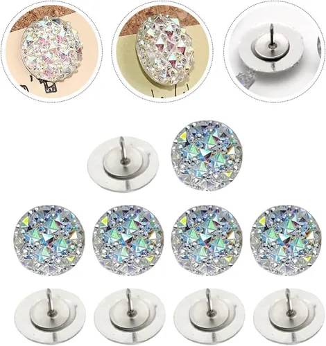 Vista 5 de MAGICLULU Multi-función Push Pin Rhinestone Thumbtacks Compact Pushpins para suministros de mapa