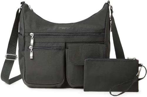 Vista 34 de Baggallini womens Everywhere Bagg Crossbody Women 11x9 Lightweight Nylon Hobo Water-resistant Travel Bag W/Rfid