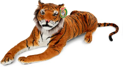 Vista 3 de Tigre gigante de peluche de Melissa & Doug, realista (más de 5 pies de largo)