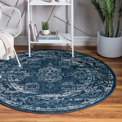 Vista 22 de Unique Loom Sumter Collection Edmunds - Alfombra de área (2 pies x 6 pies, gris/marfil)