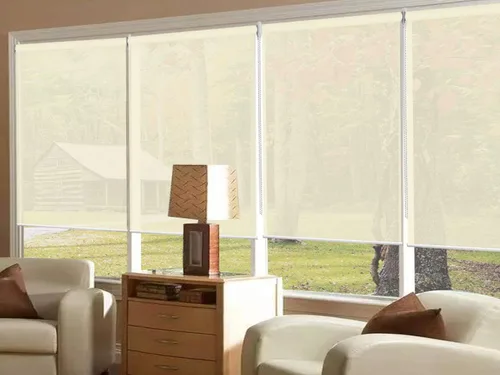 Vista 5 de Persianas blackout enrollables personalizadas simples y elegantes, para ventanas, puertas, puertas francesas, ahorro de energía, protección UV