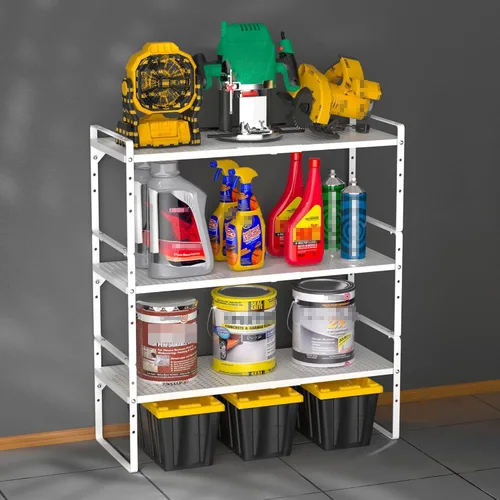 Vista 5 de iPEGTOP Estante organizador de estante de almacenamiento expandible para gabinete, estante de especias de metal apilable de acero resistente, altura