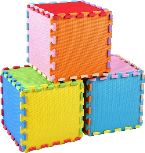 Vista 4 de BalanceFrom Tapete de juego de rompecabezas para niños con azulejos entrelazados de espuma EVA
