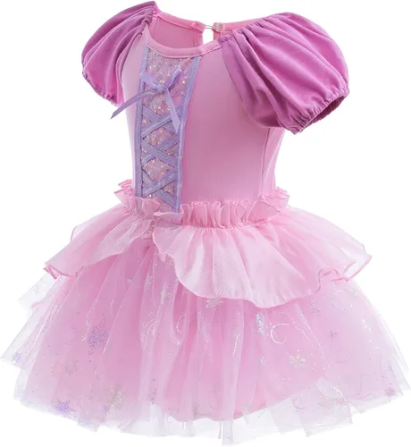 Vista 9 de Vestidos de princesa para niñas pequeñas, disfraz de mameluco para cumpleaños, Navidad, Halloween con diadema de 0 a 18 meses