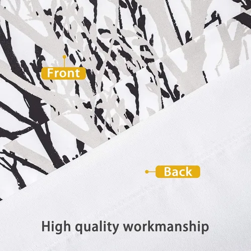 Vista 4 de DriftAway Cortinas opacas con diseño de ramas de árbol, doble capa, 84 pulgadas de largo, para dormitorio, estampado clásico, aislamiento térmico