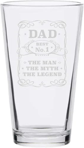Vista 2 de Veracco Best No.1 Dad The Man The Myth The Legend Divertido regalo de cumpleaños para el Día del Padre para papá, abuelo, padrastro, vaso de cerveza