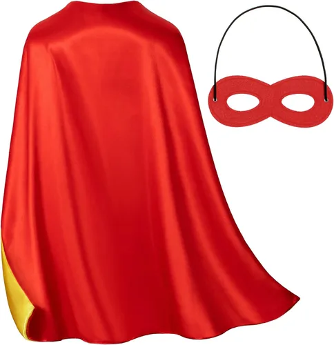 Vista 14 de Capas y máscaras de superhéroe de doble cara para niños, perfectas para Navidad, Halloween, cosplay y fiestas