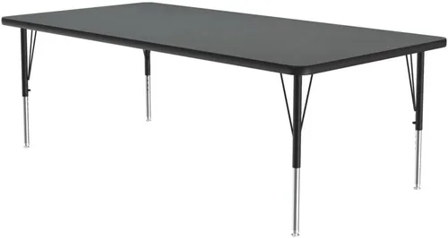 Vista 73 de Correll - Mesa rectangular de actividades para el aula de 24 x 36 pulgadas, altura ajustable (19-29 pulgadas), parte superior de nogal colonial
