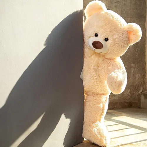 Vista 3 de Toys Studio - Adorable oso de peluche gigante, de 36 pulgadas, color gris, felpa suave, para novias y niñas