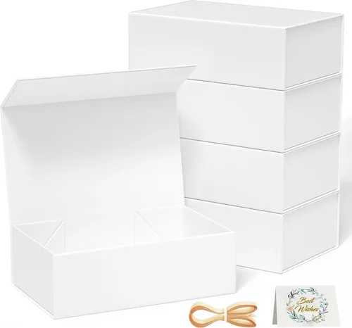 Vista 14 de RYDDOY Caja de Regalo Negra, 9.5x6x3'' Cajas de Regalo para Regalos con Tapas Cierre Magnético Rectangular Plegable para Caja de Propuesta