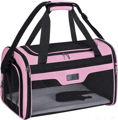 Vista 11 de BALEINE Transportador para gatos, transportador para cachorros y perros para mascotas pequeñas y medianas de hasta 15 libras, bolsa de viaje